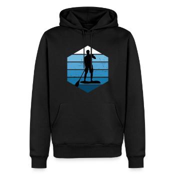 Sup Stand up Paddle Board Standup Paddleboard - Sweat à capuche Premium bio Homme - noir - Devant - Nico (187cm)