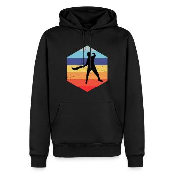 Femmes Jai Alai Pelota Hommes Pelote Basque - Sweat à capuche Premium bio Homme - noir - Devant - Nico (187cm)