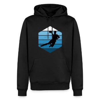 Handball Handballspielen Herren Handballspieler - Männer Premium Bio Hoodie - Schwarz - Vorne - Nico (187cm)