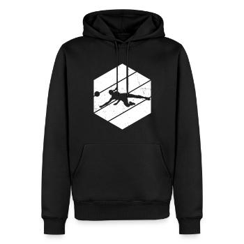 Volleyballer Volleyballspieler Volleyballspielen - Männer Premium Bio Hoodie - Schwarz - Vorne - Nico (187cm)
