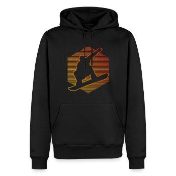 Snowboarder Herren Damen Wintersport Snowboarding - Männer Premium Bio Hoodie - Schwarz - Vorne - Nico (187cm)