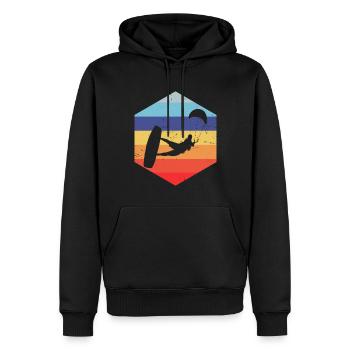 Kitesurfer Kitesurf Homme Kitesurf - Sweat à capuche Premium bio Homme - noir - Devant - Nico (187cm)