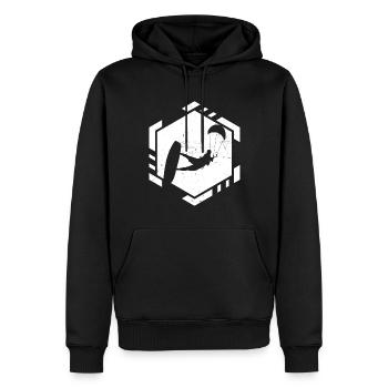 Kiting Kitesurf Kitesurfing Kitesurfer Kite - Sweat à capuche Premium bio Homme - noir - Devant - Nico (187cm)