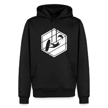 Kite Femmes Kitesurf Kitesurf Kitesurfer - Sweat à capuche Premium bio Homme - noir - Devant - Nico (187cm)