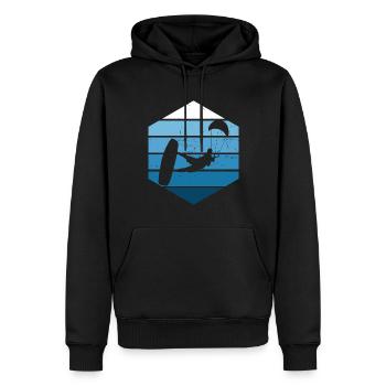 Kitesurfeuse Femmes Kitesurf Kitesurf Kitesurf Kitesurf - Sweat à capuche Premium bio Homme - noir - Devant - Nico (187cm)