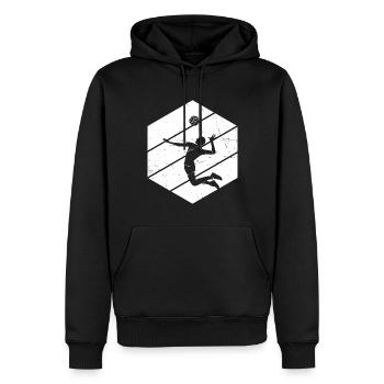 Beach Volley Volleyballspielen Volleyball - Männer Premium Bio Hoodie - Schwarz - Vorne - Nico (187cm)