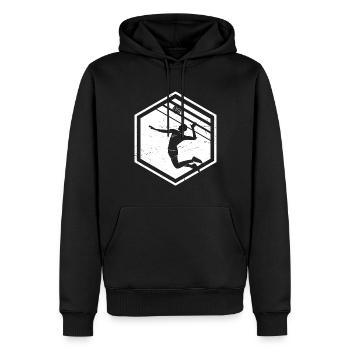 Volley Volleyball Volleyballer Volleyballspieler - Männer Premium Bio Hoodie - Schwarz - Vorne - Nico (187cm)