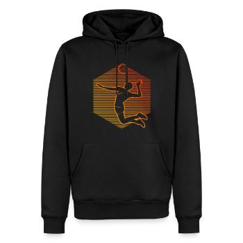 Volley Herren Volleyballspieler Beach Volley - Männer Premium Bio Hoodie - Schwarz - Vorne - Nico (187cm)