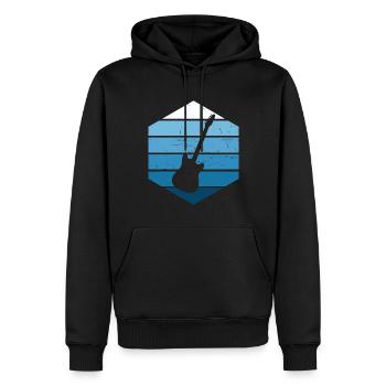 Guitariste Guitariste Guitariste Hommes Femmes - Sweat à capuche Premium bio Homme - noir - Devant - Nico (187cm)