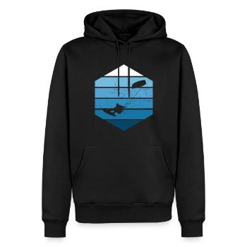 Kitesurfing Kitesurfer Kite Kite Men - Men’s Premium Organic Hoodie - black - Front - Nico (187cm)