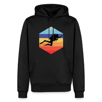 Scuba Diver Diver Scuba Tauchen Taucher - Männer Premium Bio Hoodie - Schwarz - Vorne - Nico (187cm)