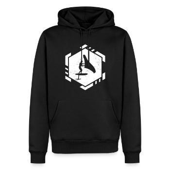 hydrofoil wingfoil Women wingsurf foilwing - Men’s Premium Organic Hoodie - black - Front - Nico (187cm)