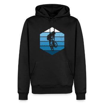 Cyclisme BMX Hommes Vélo Femmes BMX BMX garçons - Sweat à capuche Premium bio Homme - noir - Devant - Nico (187cm)