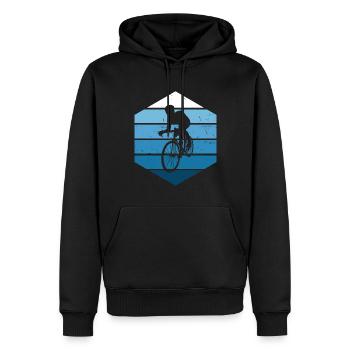 Cyclisme sur route hommes Cyclisme sur route Cyclistes sur route - Sweat à capuche Premium bio Homme - noir - Devant - Nico (187cm)