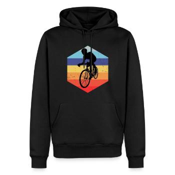 Hommes Vélo de route Vélo de route Vélo de route Femmes Vélo de route - Sweat à capuche Premium bio Homme - noir - Devant - Nico (187cm)