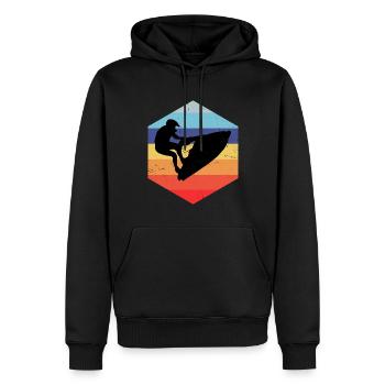 Women's Water Sports Jet Ski Riding Men's Jet Ski - Men’s Premium Organic Hoodie - black - Front - Nico (187cm)