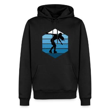 Roller Skating Skate Roller Skating Roller Skates - Männer Premium Bio Hoodie - Schwarz - Vorne - Nico (187cm)
