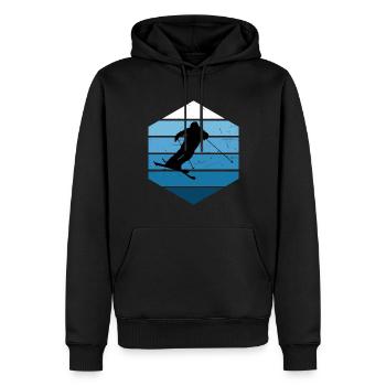 Ski Libre Femmes Hommes Slopestyle Saut à ski - Sweat à capuche Premium bio Homme - noir - Devant - Nico (187cm)