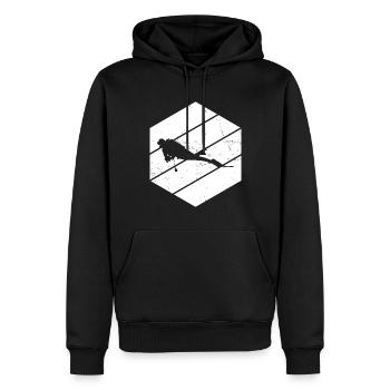 Plongée Tauchen Scuba Taucher Scuba Diver - Sweat à capuche Premium bio Homme - noir - Devant - Nico (187cm)