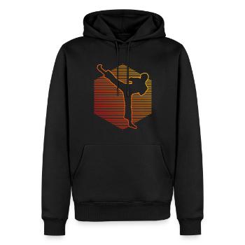 Kickboxing Kickbox Boxen Kickboxer Boxing - Sweat à capuche Premium bio Homme - noir - Devant - Nico (187cm)