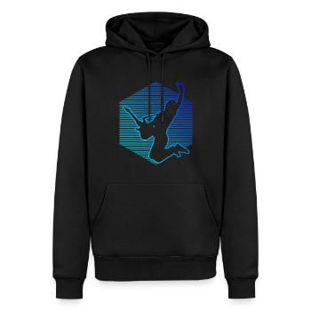 acoustic guitar electric guitar guitar player - Men’s Premium Organic Hoodie - black - Front - Nico (187cm)