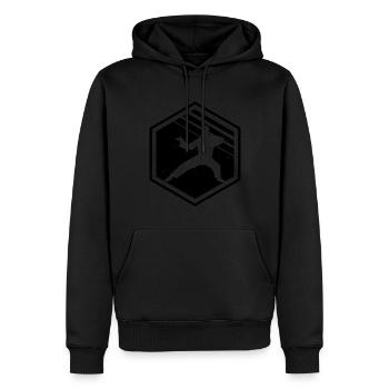 Arts Martiaux Kungfu Hommes Wushu Femmes Kung Fu - Sweat à capuche Premium bio Homme - noir - Devant - Nico (187cm)