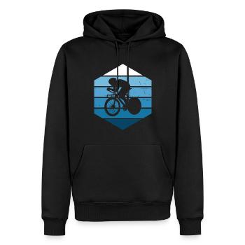 Vélo de route Femme Cyclisme de route Cycliste de route - Sweat à capuche Premium bio Homme - noir - Devant - Nico (187cm)