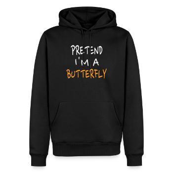 Halloween Schmetterling prétend que je suis un papillon - Sweat à capuche Premium bio Homme - noir - Devant - Nico (187cm)