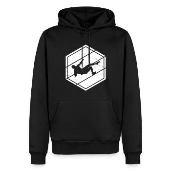 Escalade de bloc Escalade de bloc Escalade de bloc Femmes - Sweat à capuche Premium bio Homme - noir - Devant - Nico (187cm)