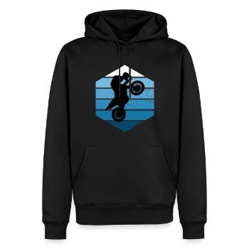 Dirt Bike Dirtbike Motocross Freestyle Motocross - Männer Premium Bio Hoodie - Schwarz - Vorne - Nico (187cm)