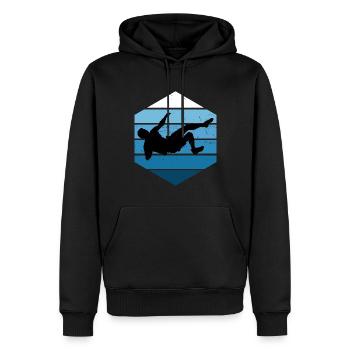 Escalade de bloc Femmes Grimpeur Escalade - Sweat à capuche Premium bio Homme - noir - Devant - Nico (187cm)