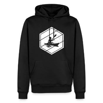 Kanu Kayak Kajakfahren Kajak Damen Herren - Männer Premium Bio Hoodie - Schwarz - Vorne - Nico (187cm)