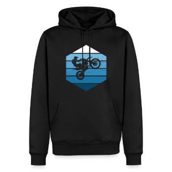 Dirt Bike Freestyle Motocross Herren Motocross - Männer Premium Bio Hoodie - Schwarz - Vorne - Nico (187cm)