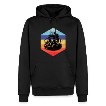 Plongeur Plongeur Plongeur Femmes Plongeur Homme - Sweat à capuche Premium bio Homme - noir - Devant - Nico (187cm)