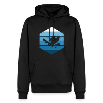 Tauchen Scuba Tauchen Taucher Plongée Plongeur - Sweat à capuche Premium bio Homme - noir - Devant - Nico (187cm)
