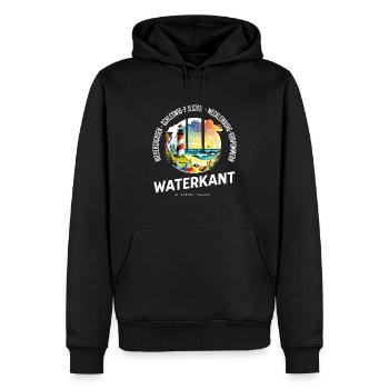 Waterkant – Im Norden daheim - Männer Premium Bio Hoodie - Schwarz - Vorne - Nico (187cm)