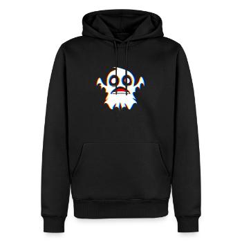 Glitch Art | Optical Illusion Vaporwave EDM Rave - Men’s Premium Organic Hoodie - black - Front - Nico (187cm)