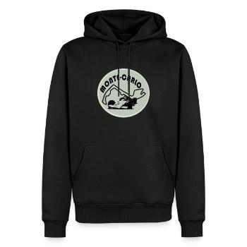 CIRCUIT AUTOMOBILE DE MONTE-CARLO - Sweat à capuche Premium bio Homme - noir - Devant - Nico (187cm)
