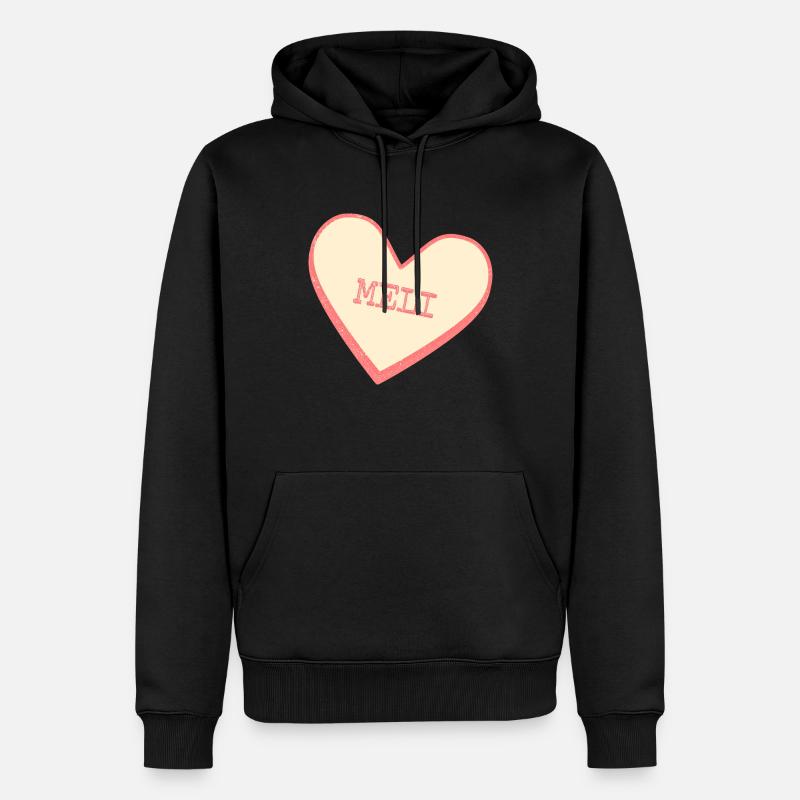 Meli - Männer Premium Bio Hoodie - Schwarz