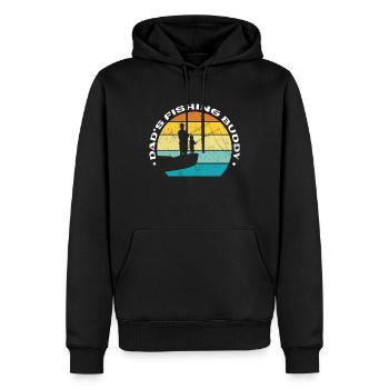 Angeln Angler Vater Sohn Dad's Fishing Buddy - Männer Premium Bio Hoodie - Schwarz - Vorne - Nico (187cm)