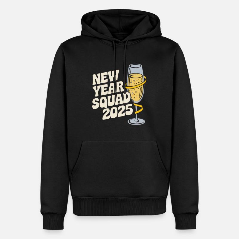 New Year Squad 2025 - Männer Premium Bio Hoodie - Schwarz