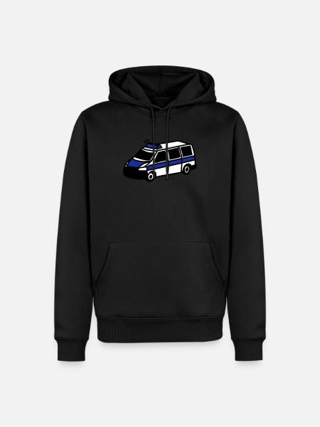 Polizeiwagen - Männer Premium Bio Hoodie - Schwarz