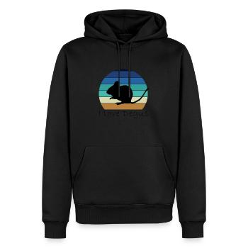 Love Degu - Männer Premium Bio Hoodie - Schwarz - Vorne - Nico (187cm)