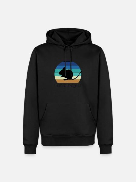 Love Degu - Men’s Premium Organic Hoodie - black
