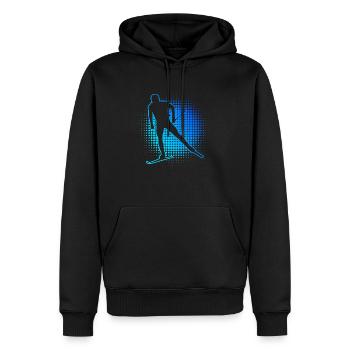 Ski de fond Classique Ski de fond Ski de fond féminin - Sweat à capuche Premium bio Homme - noir - Devant - Nico (187cm)