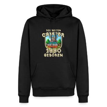Camping Berg Urlaub Freiheit Geboren 1990 - Männer Premium Bio Hoodie - Schwarz - Vorne - Nico (187cm)
