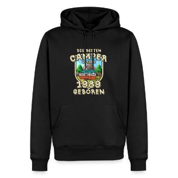 Camping Berg Urlaub Freiheit Geboren 1989 - Männer Premium Bio Hoodie - Schwarz - Vorne - Nico (187cm)