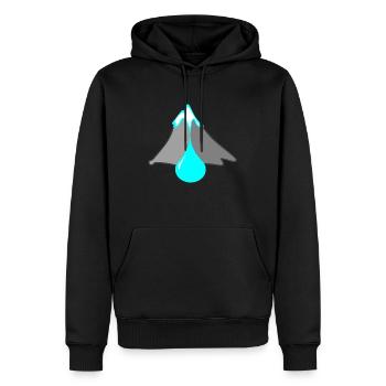 La Fonte Des Glaciers - Sweat à capuche Premium bio Homme - noir - Devant - Nico (187cm)