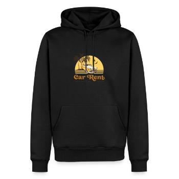 Vintage Car Rent With Sun and Palm Trees - Männer Premium Bio Hoodie - Schwarz - Vorne - Nico (187cm)