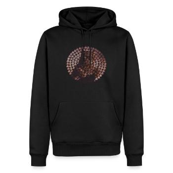 Cat on ship bow - Men’s Premium Organic Hoodie - black - Front - Nico (187cm)